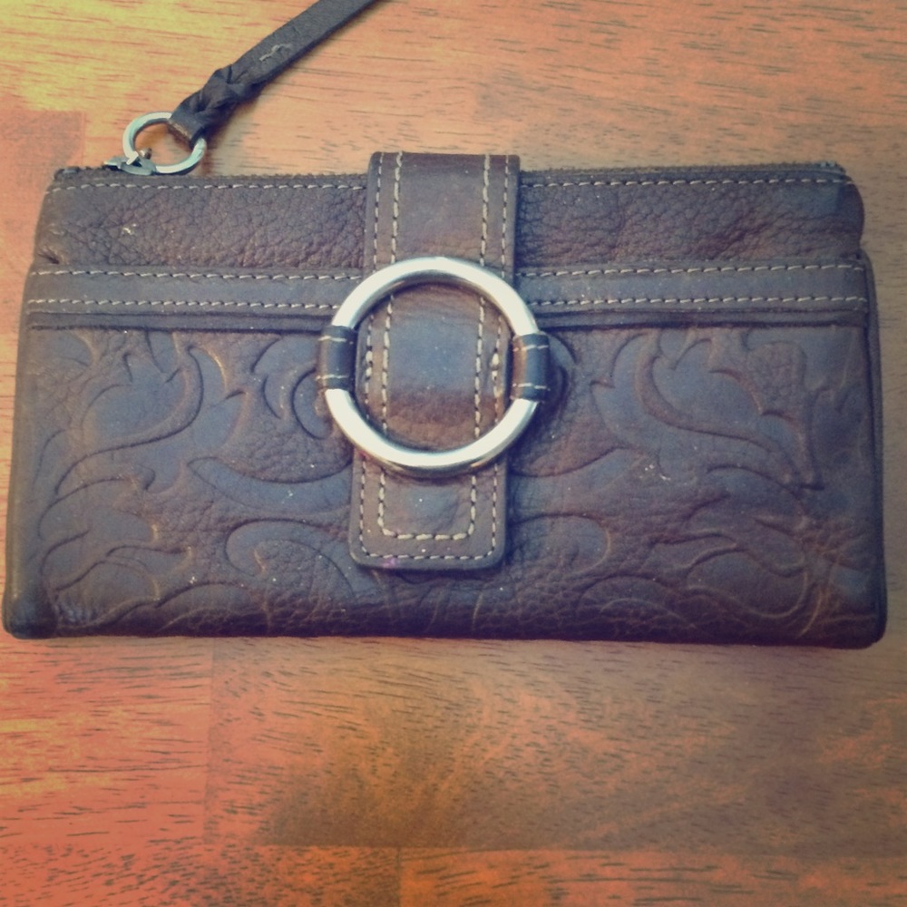 Vintage Genuine Leather Brown Fossil Wallet